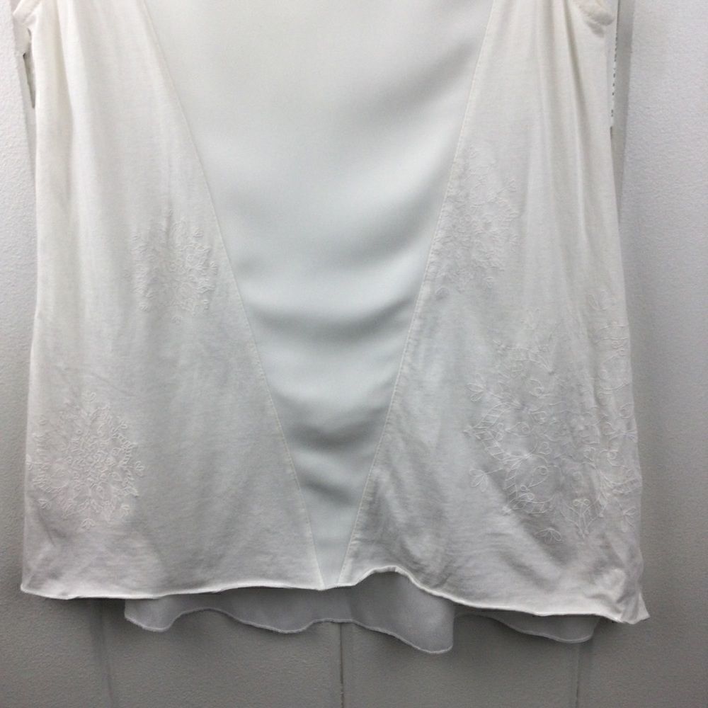 Desigual Cream Triangular Panel Tank - S‎ - Picture 9 of 16
